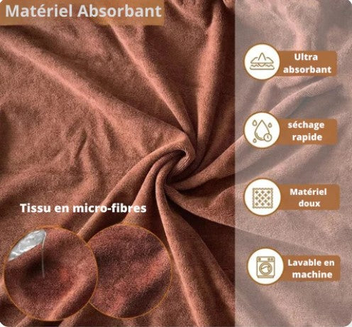 Peignoir pour chien | ultra absorbant - BathRobe™