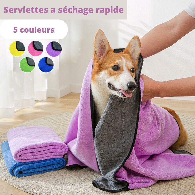 Serviette pour Chien & Chat | en microfibre - PetTowel™